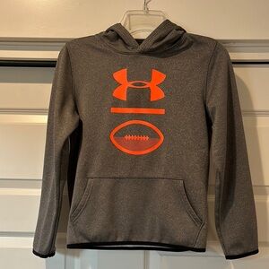 Under Armour Gray Hoodie with Orange Logo